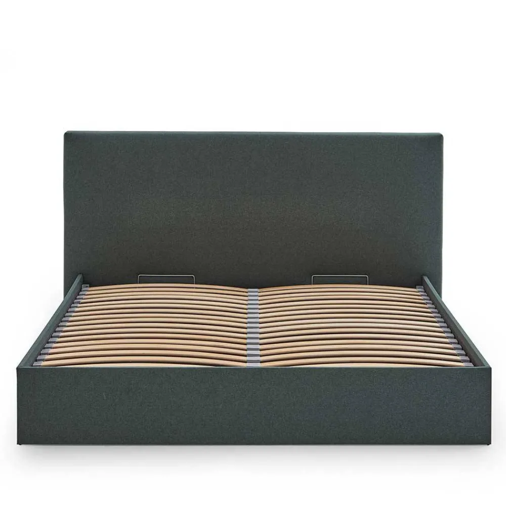 Best Stauraumbett Dunkelgrün 140x200 cm Florynn Funktionsbetten|Schubkastenbetten