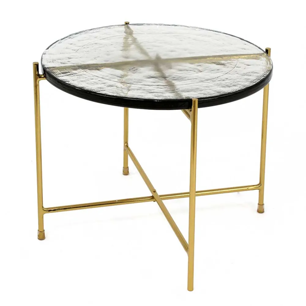 Sale Strukturglas Beistelltisch Vigginella Glastische
