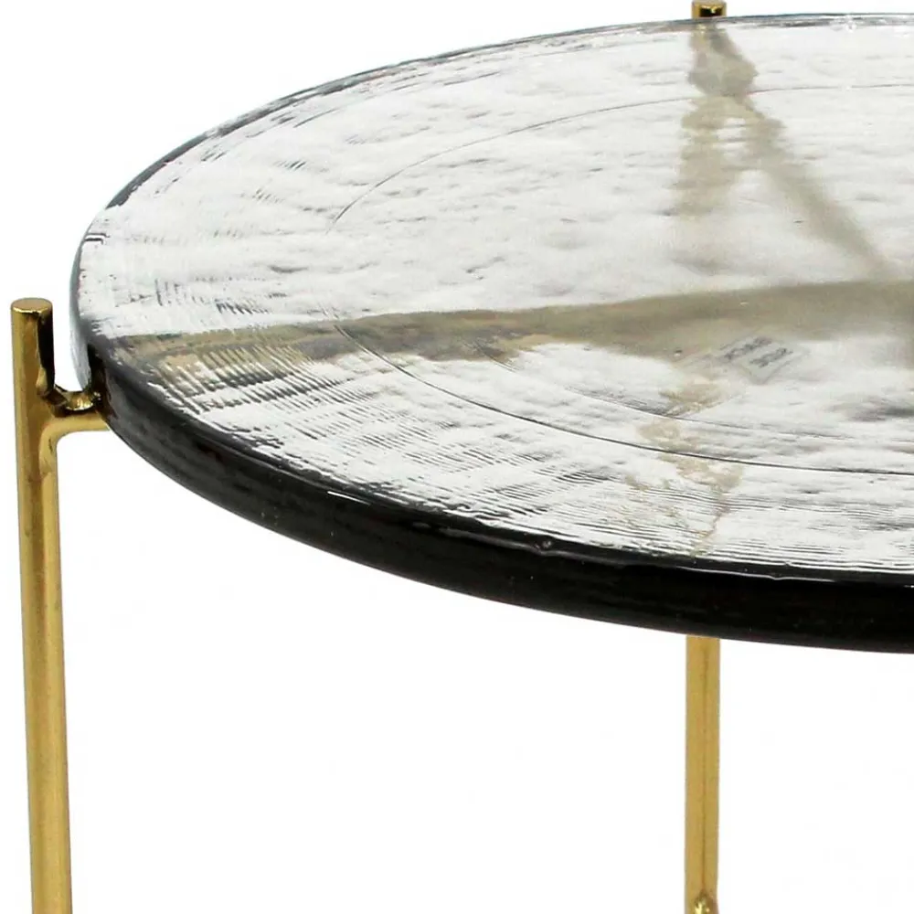 Sale Strukturglas Beistelltisch Vigginella Glastische