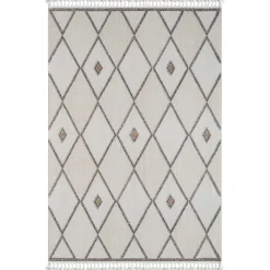 Teppich Beige und Weiß Abbie*Pharao24 New