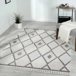 Teppich Beige und Weiß Abbie*Pharao24 New