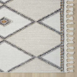 Teppich Beige und Weiß Abbie*Pharao24 New