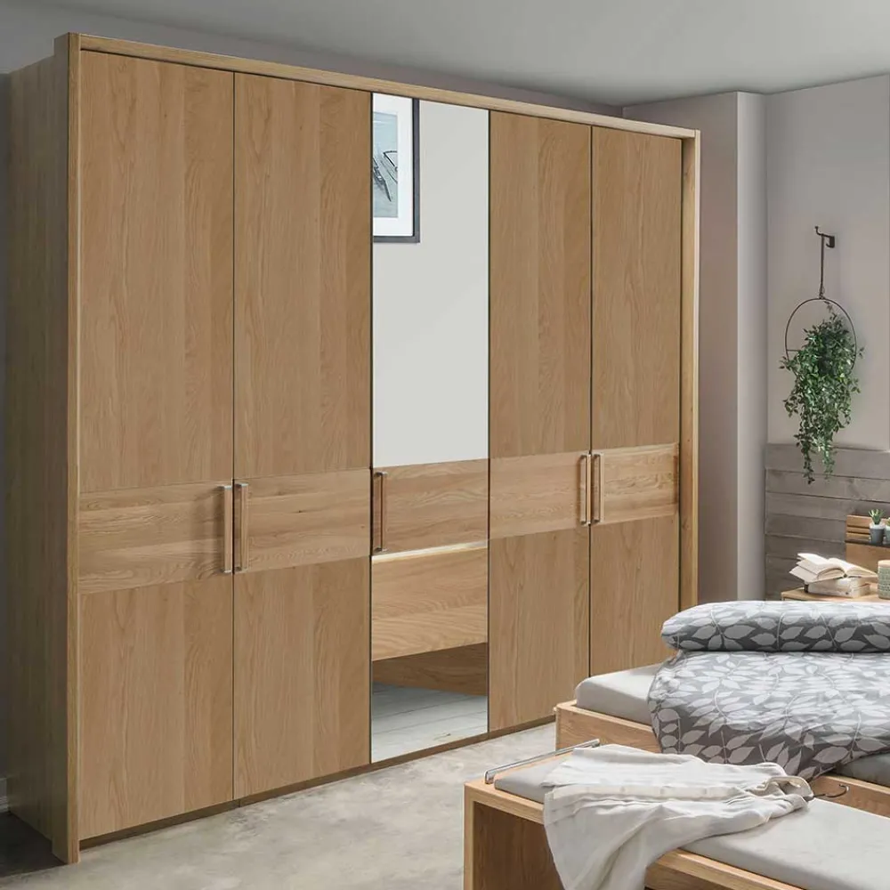 Hot 5-türiger Kleiderschrank Veyfas Massivholz Kleiderschränke