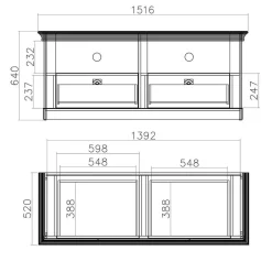 Outlet TV Anbauwand Craiova Wohnwand 350 Cm