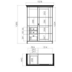 Outlet TV Anbauwand Craiova Wohnwand 350 Cm