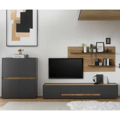 Hot TV Anbauwand Uzniana Moderne Wohnwände|Wohnwand 300 Cm