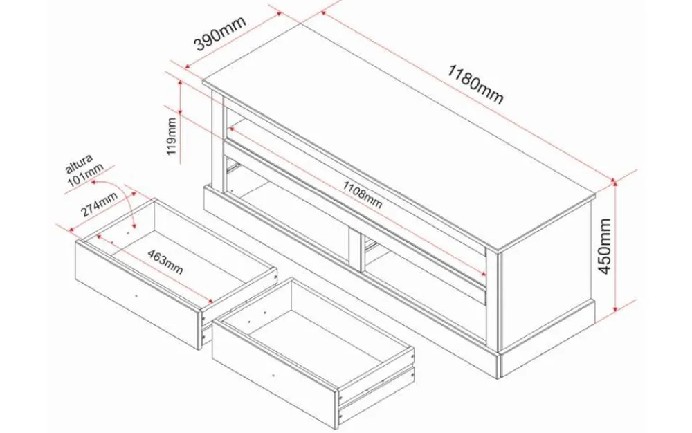 Sale TV Board Alberto Massivholz Tv Möbel|Fernsehkommoden