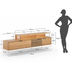 Clearance TV Board Deruta Massivholz Tv Möbel