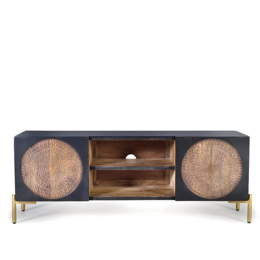 Hot TV Lowboard Baptus Massivholz Tv Möbel