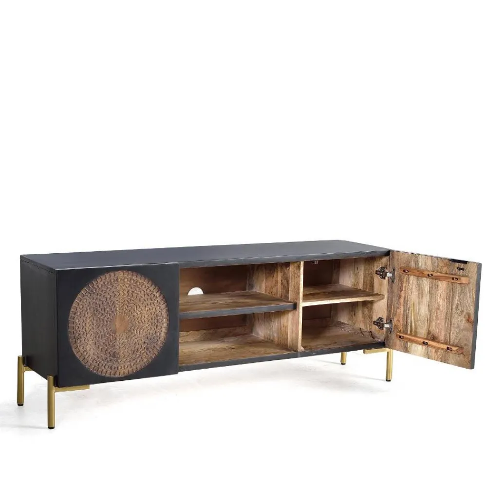 Hot TV Lowboard Baptus Massivholz Tv Möbel