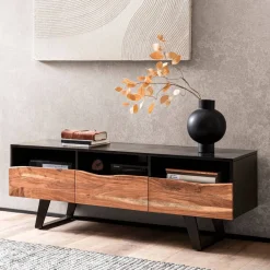 Hot TV Lowboard Calbilan Massivholz Tv Möbel