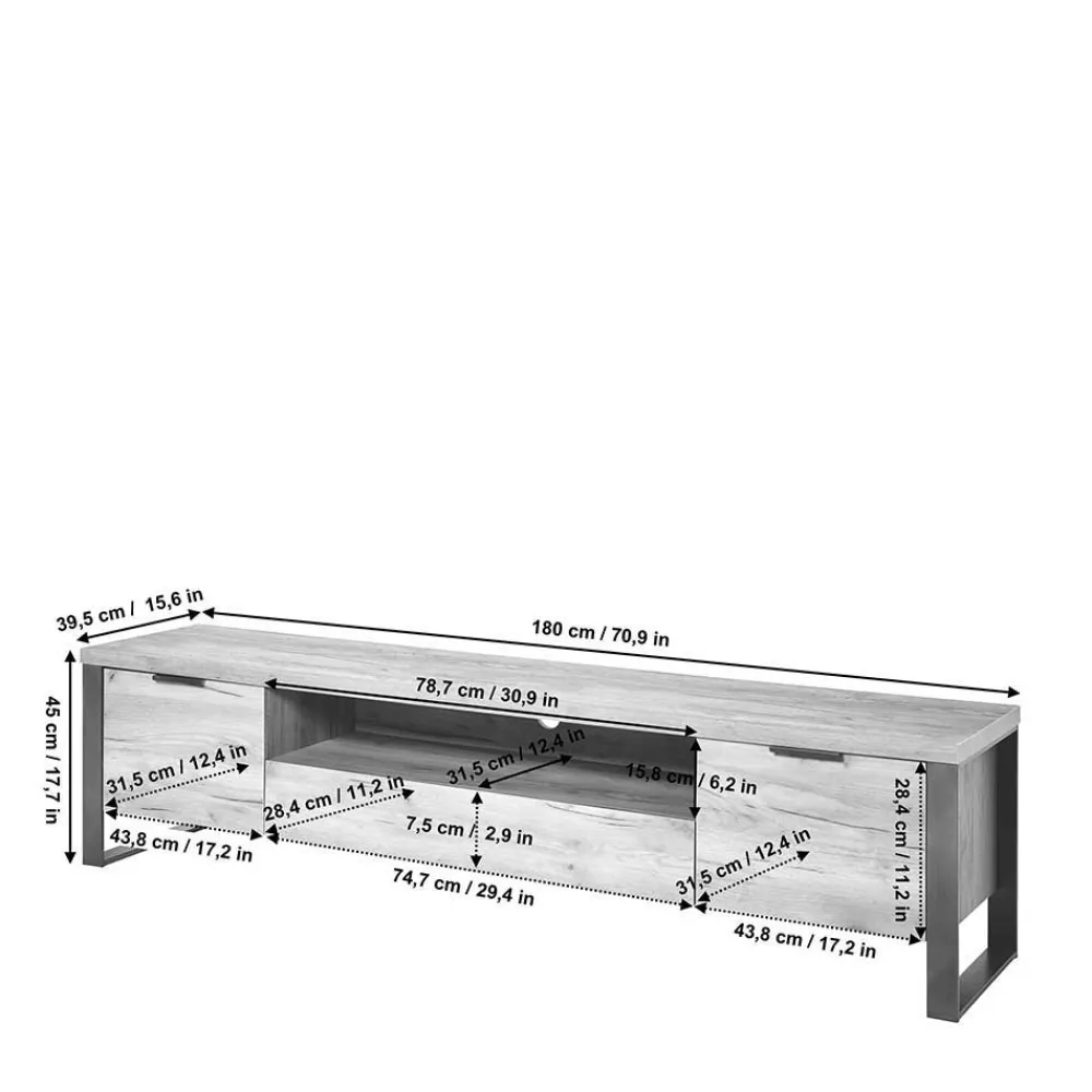 TV Lowboard Laraina*Pharao24 Outlet