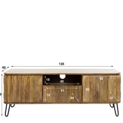 Best TV Lowboard Mailiona Fernsehtische|Massivholz Tv Möbel