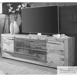 Outlet TV Lowboard Olmedo Massivholz Tv Möbel|Fernsehtische