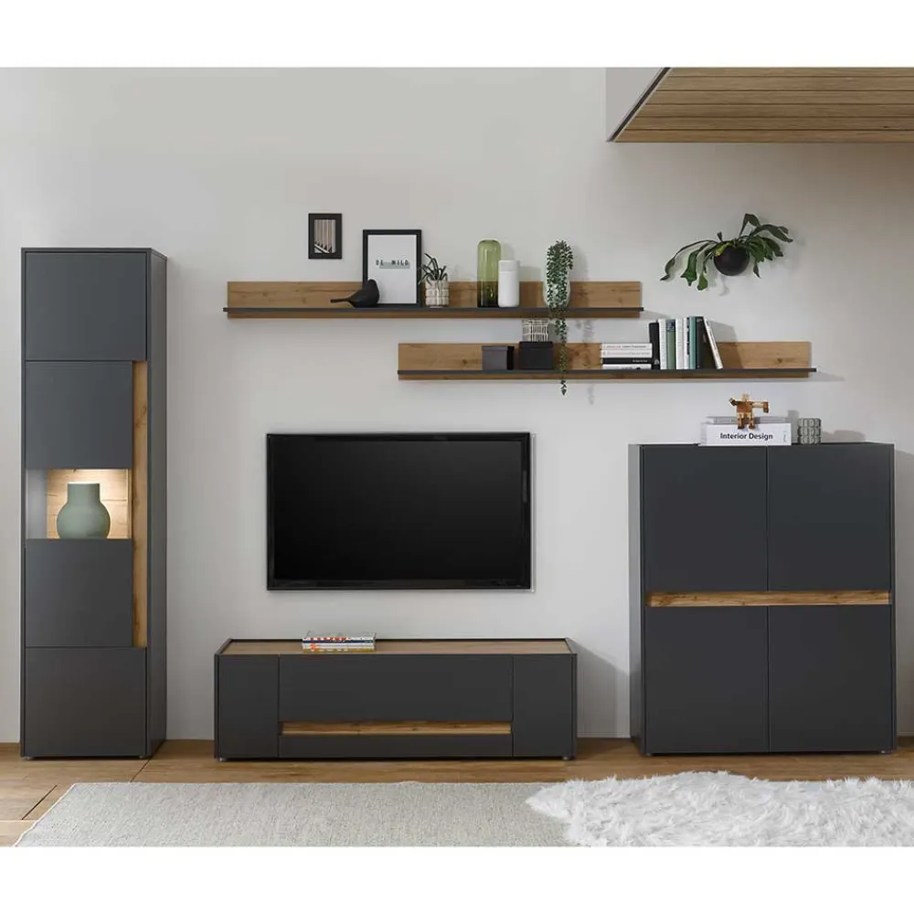 Sale TV Schrankwand Uzniana Wohnzimmerschrank|Wohnwand 300 Cm