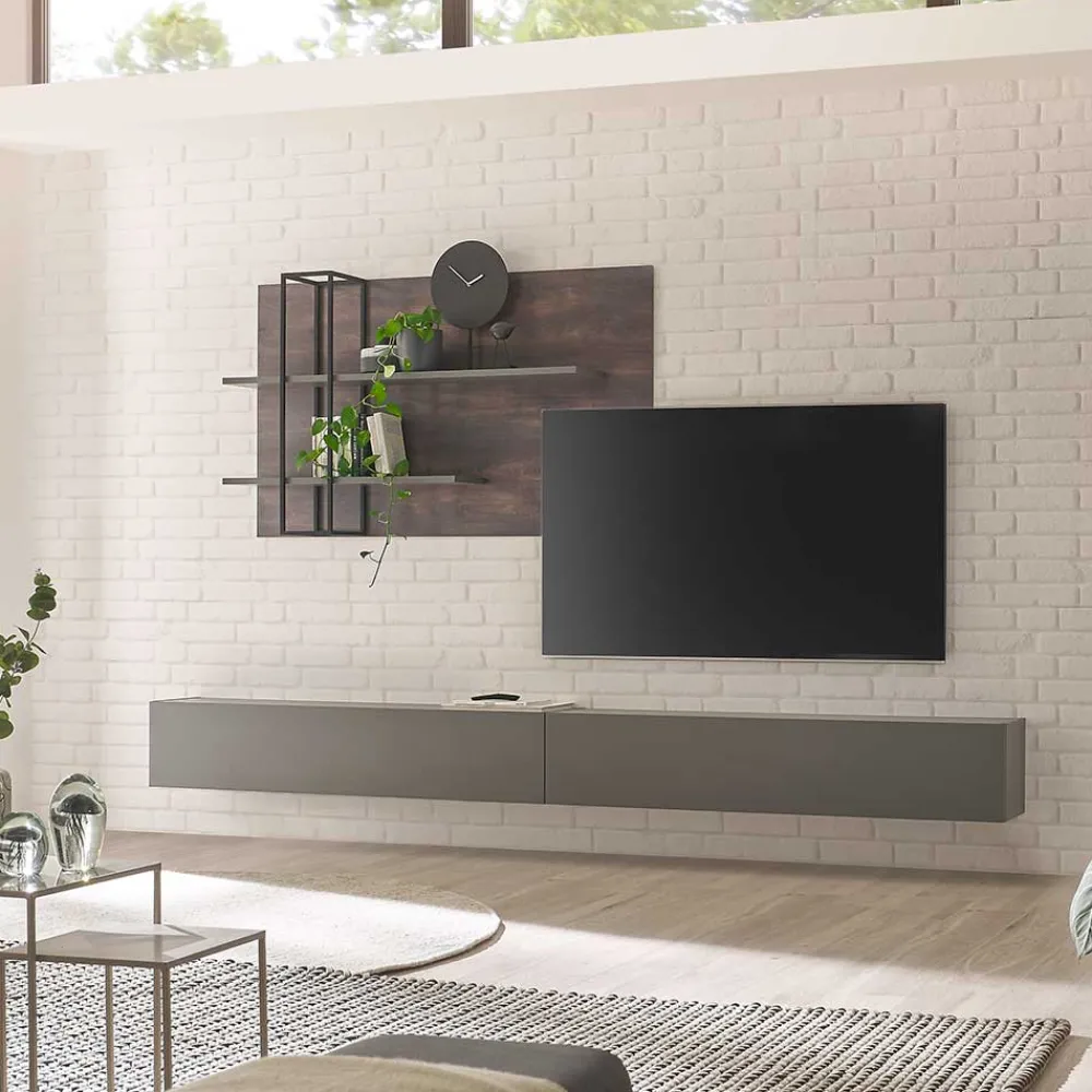 Hot TV Wohnwand Hanniba Wohnwand 300 Cm|Moderne Wohnwände