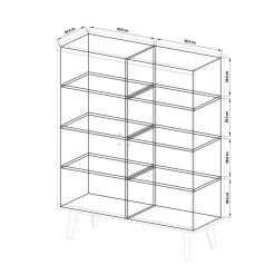 Best TV Wohnwand Levanca Wohnwand 250 Cm|Massivholz Wohnwände