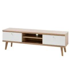 Best TV Wohnwand Levanca Wohnwand 250 Cm|Massivholz Wohnwände