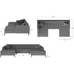 Discount U Sofa Cazarina Wohnlandschaften|Ecksofas