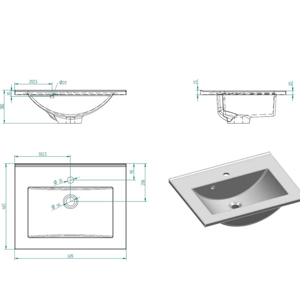 Sale Unterbeckenschrank Matanzas Waschbeckenunterschränke