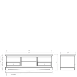 New Unterschrank Fernseher Renero Massivholz Tv Möbel|Fernsehtische
