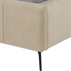 Best Velours Polsterbett Beige Sonna Doppelbetten|Funktionsbetten