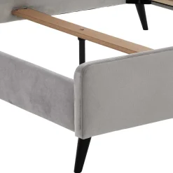 Discount Velours Polsterbett Nurez Einzelbetten|Jugendbetten