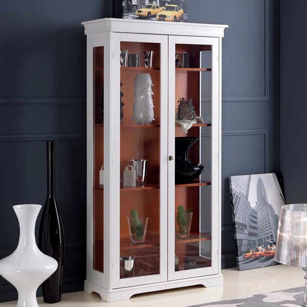Hot Vintage Vitrinenschrank Giralva Wohnzimmerschrank|Massivholz Schränke