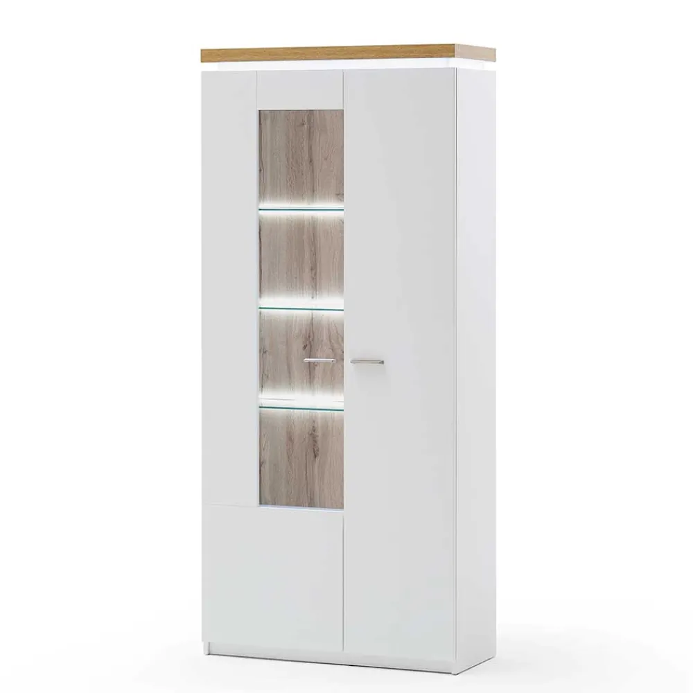 New Vitrine Lovranon Vitrinenschrank|Wohnzimmerschrank