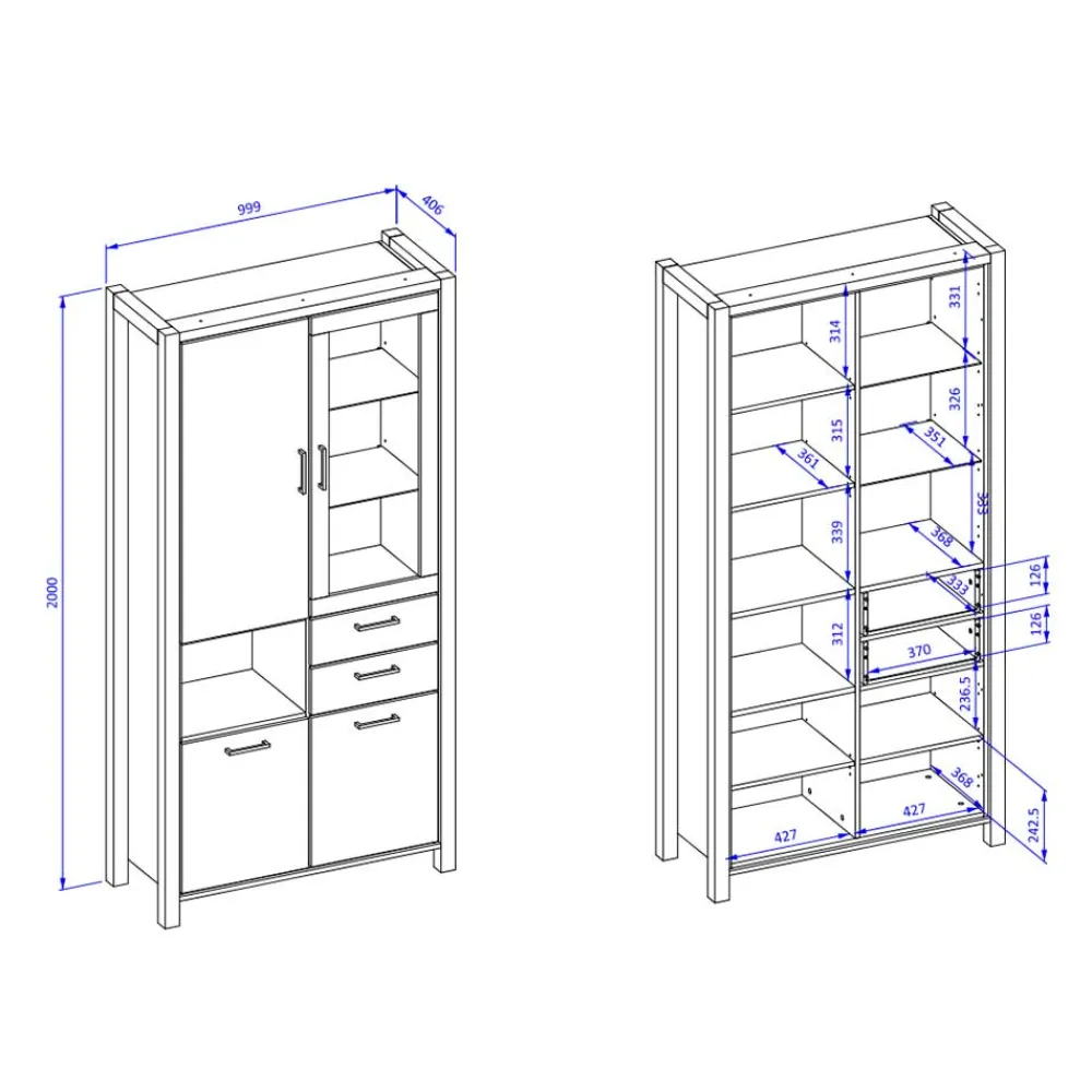 Vitrinenschrank Foxxy*Pharao24 Discount