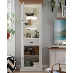 Discount Vitrinenschrank Greeks Massivholzmöbel|Vitrinenschrank