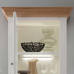 Discount Vitrinenschrank Greeks Massivholzmöbel|Vitrinenschrank