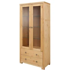 Outlet Vitrinenschrank Samoon Wohnzimmerschrank|Massivholz Schränke
