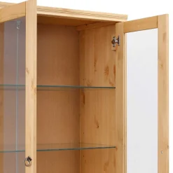 Outlet Vitrinenschrank Samoon Wohnzimmerschrank|Massivholz Schränke