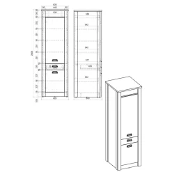 Outlet Vorratsschrank Arama Bad Hochschränke