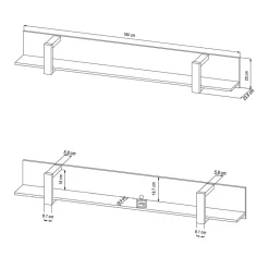 Wandboard Besi Wohnzimmerregale|Hängeregale