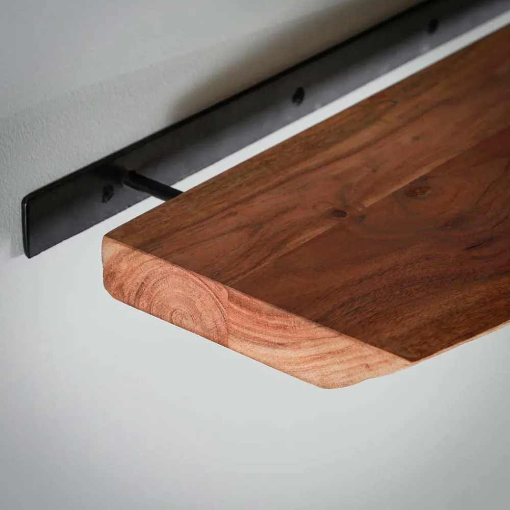 Wandboard Elhera Wohnzimmerregale|Massivholzregale