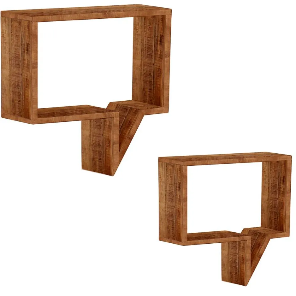 Hot Wandhängeregal Set MissP Hängeregale|Massivholzregale