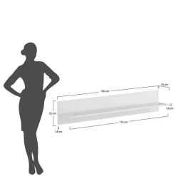 Wandregal Aluko Wohnzimmerregale|Massivholzregale