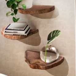 Online Wandregal Set Efena Wohnzimmerregale|Massivholzregale