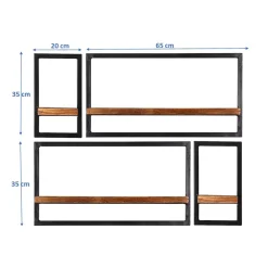 Wandregal Set rustikal India*Pharao24