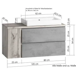 Clearance Waschbeckenschrank Lactona Waschbeckenunterschränke