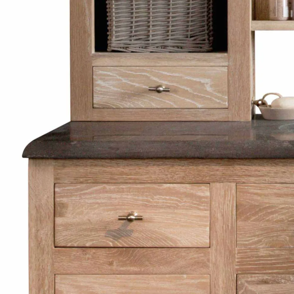 Waschbeckenschrank mit Spiegel Flakes*Pharao24 New