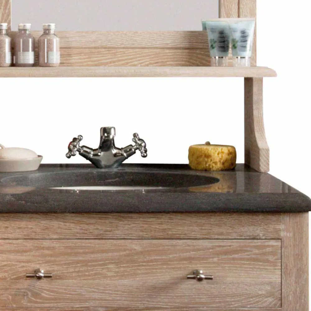 Waschbeckenschrank mit Spiegel Flakes*Pharao24 New