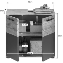 Waschbeckenunterschrank Faneno*Pharao24 Hot
