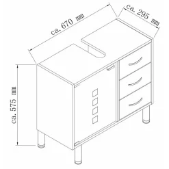 Clearance Waschbeckenunterschrank Juffon Waschbeckenunterschränke|Bad Unterschränke