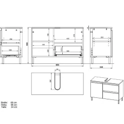 Waschbeckenunterschrank Pencras*Pharao24 Best