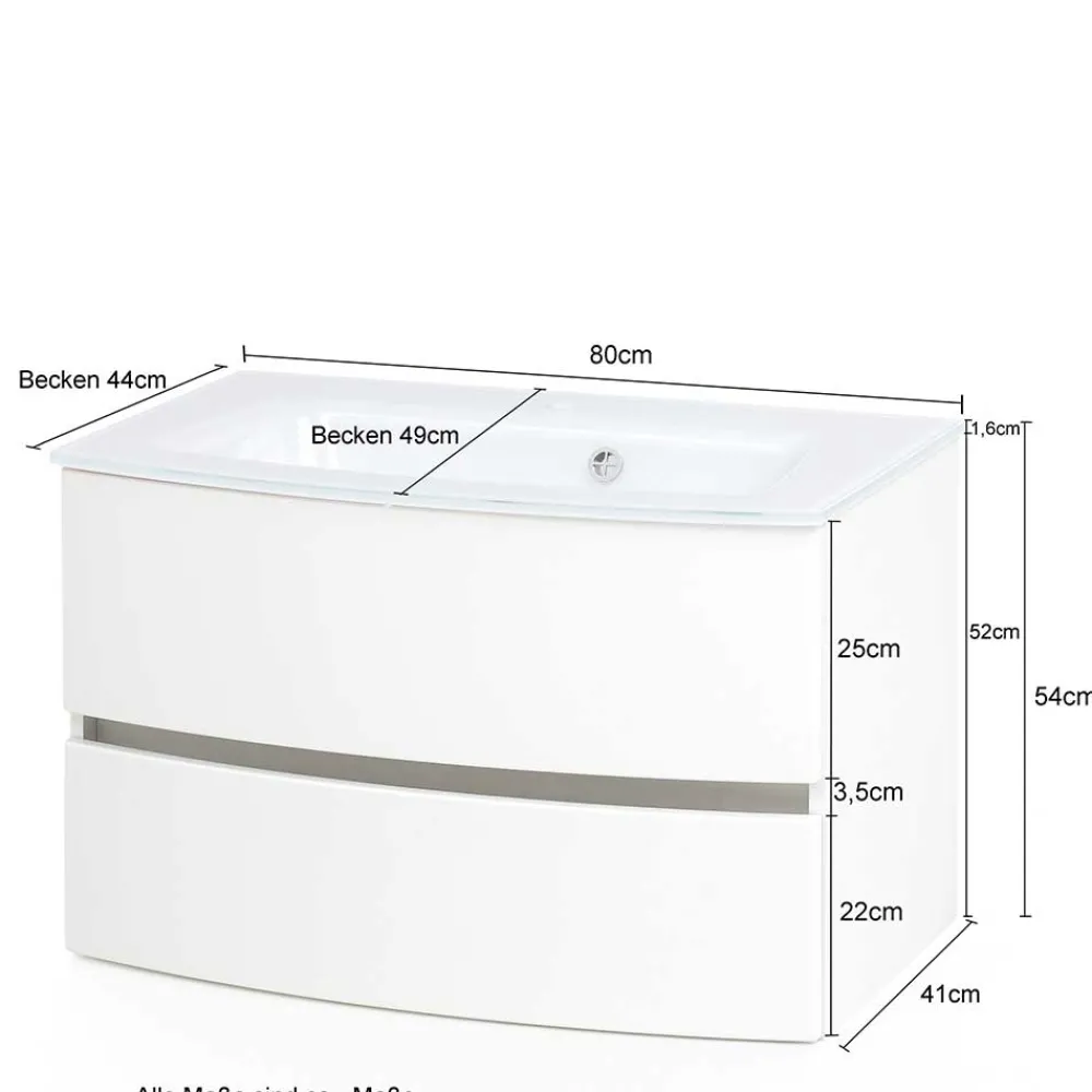 Waschbeckenunterschrank Zataico*Pharao24 Discount