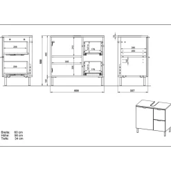Outlet Waschkommode Rienca Waschbeckenunterschränke|Badezimmerschränke