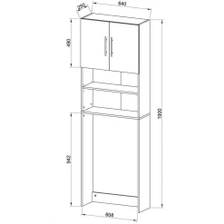 Waschmaschinen Schrank Bregenza Bad Hochschränke